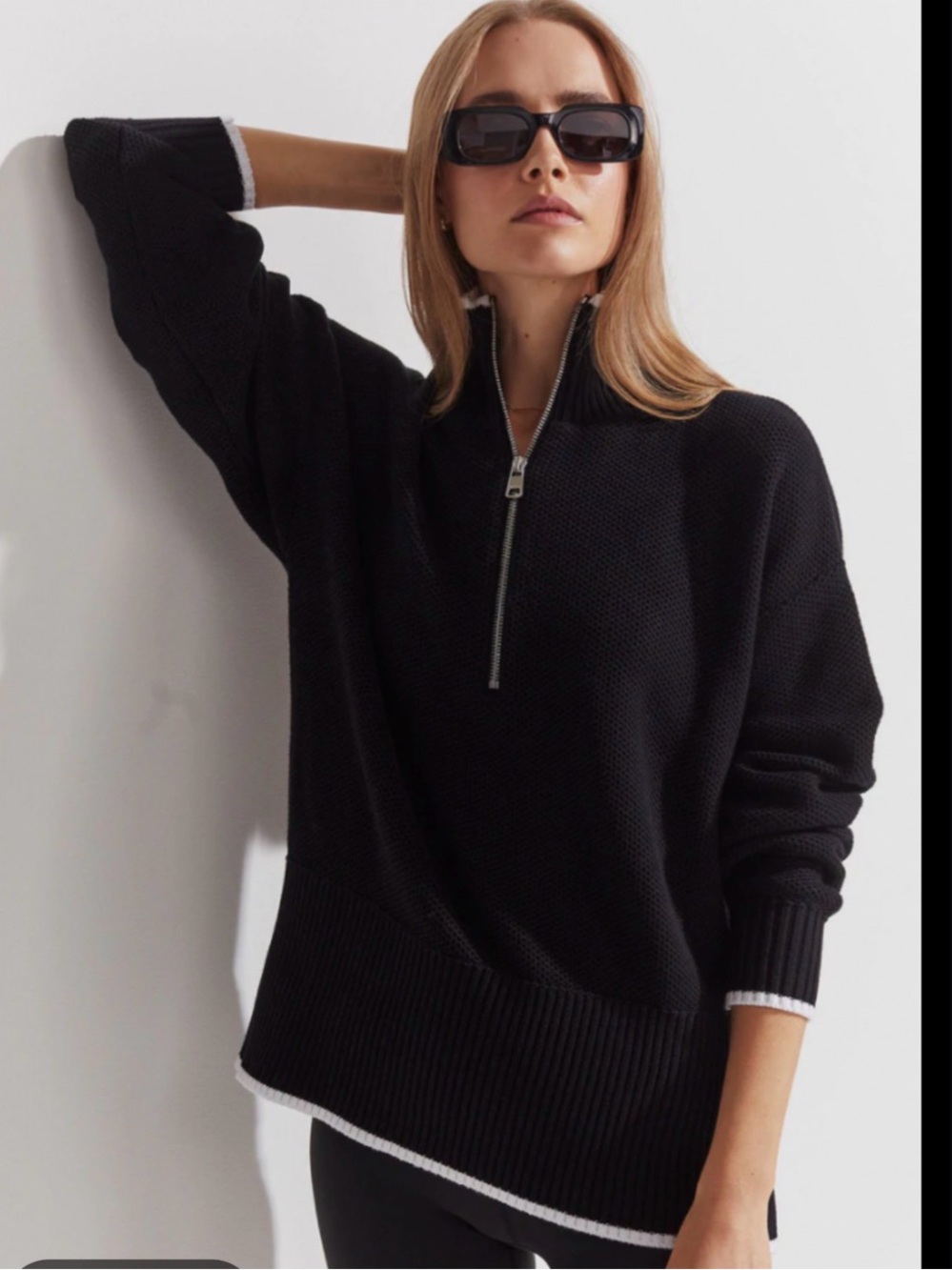 VARLEY cooper knit half zip cardigan, medium
